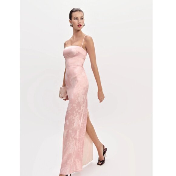 Reformation Frankie Silk Dress - Pink - Picture 2 of 13